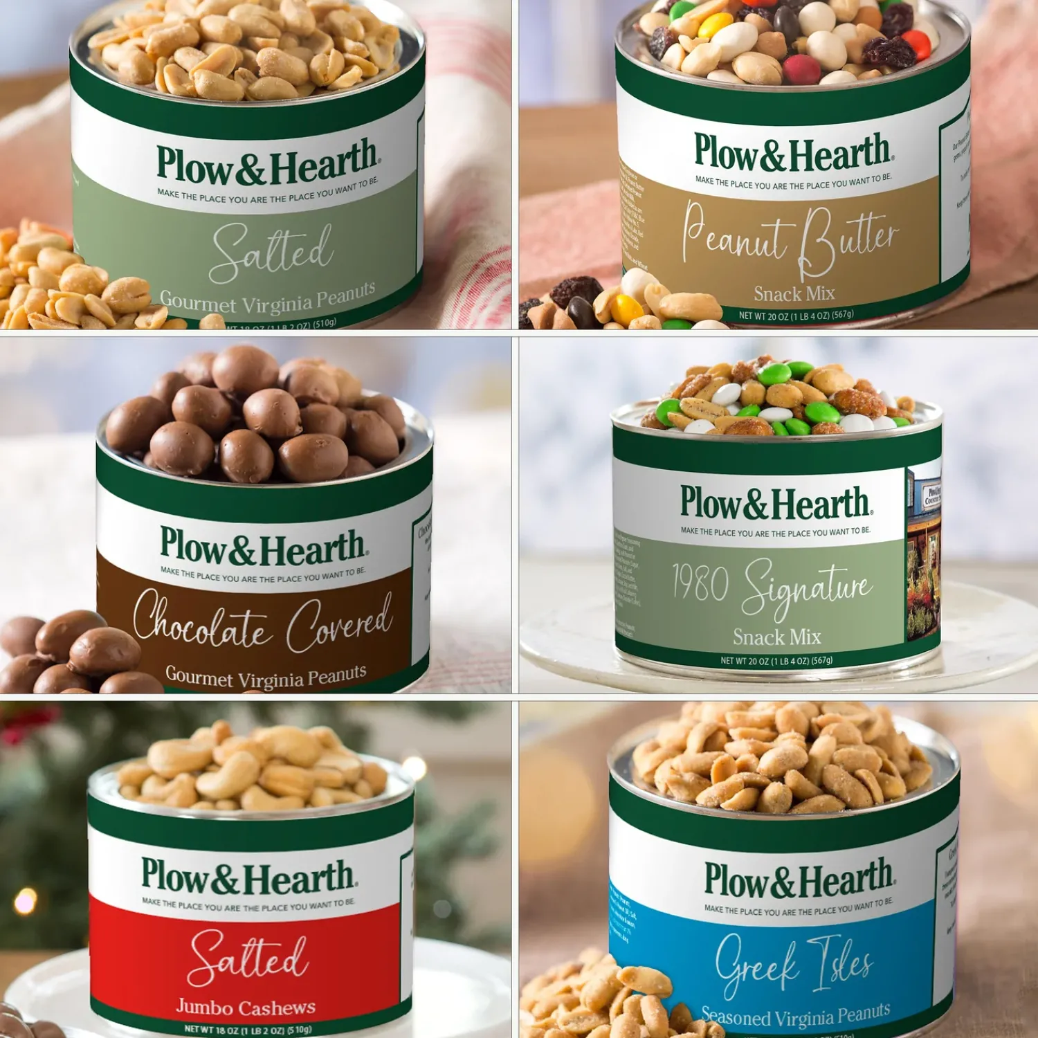 Plow & Hearth Gourmet Snacks & Nuts>Nuts Of The Month Club: Six Months Of Nuts Delivered December Through May