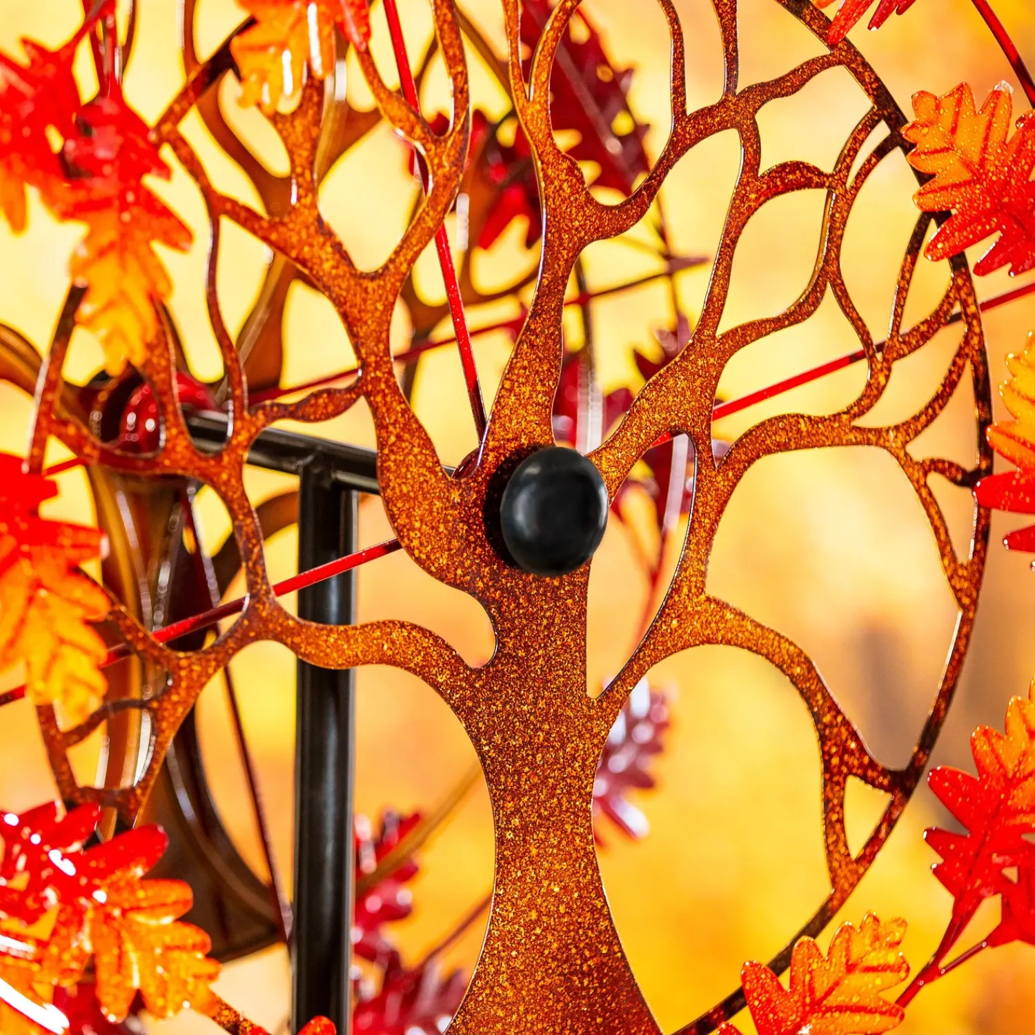 Plow & Hearth Wind Spinners>Oak Leaf Tree of Life Metal Wind Spinner