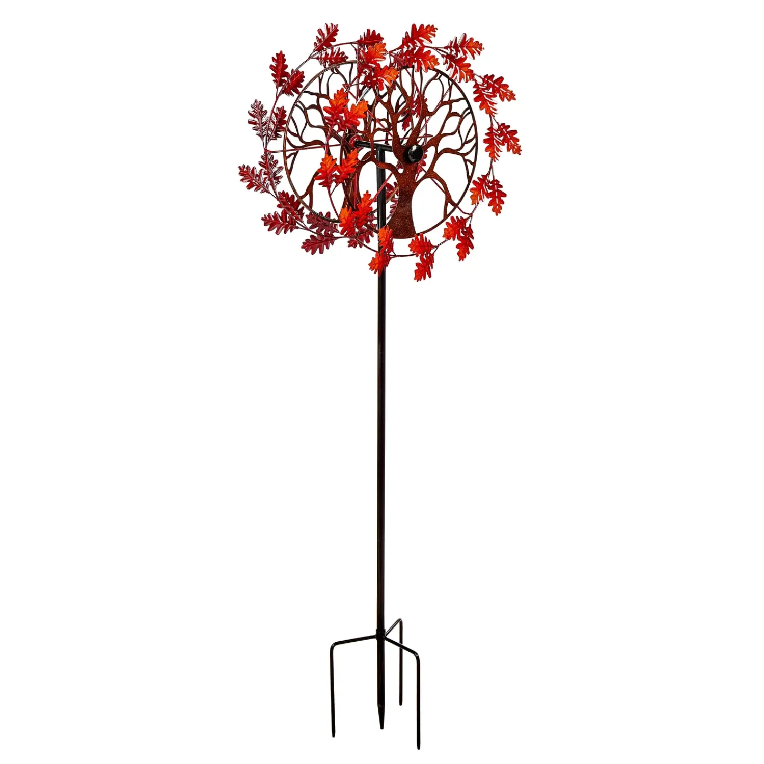Plow & Hearth Wind Spinners>Oak Leaf Tree of Life Metal Wind Spinner