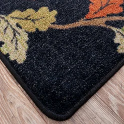 Plow & Hearth Area Rugs>Oakwood Pine Cone and Oak Leaf Rug, 7'7" Round