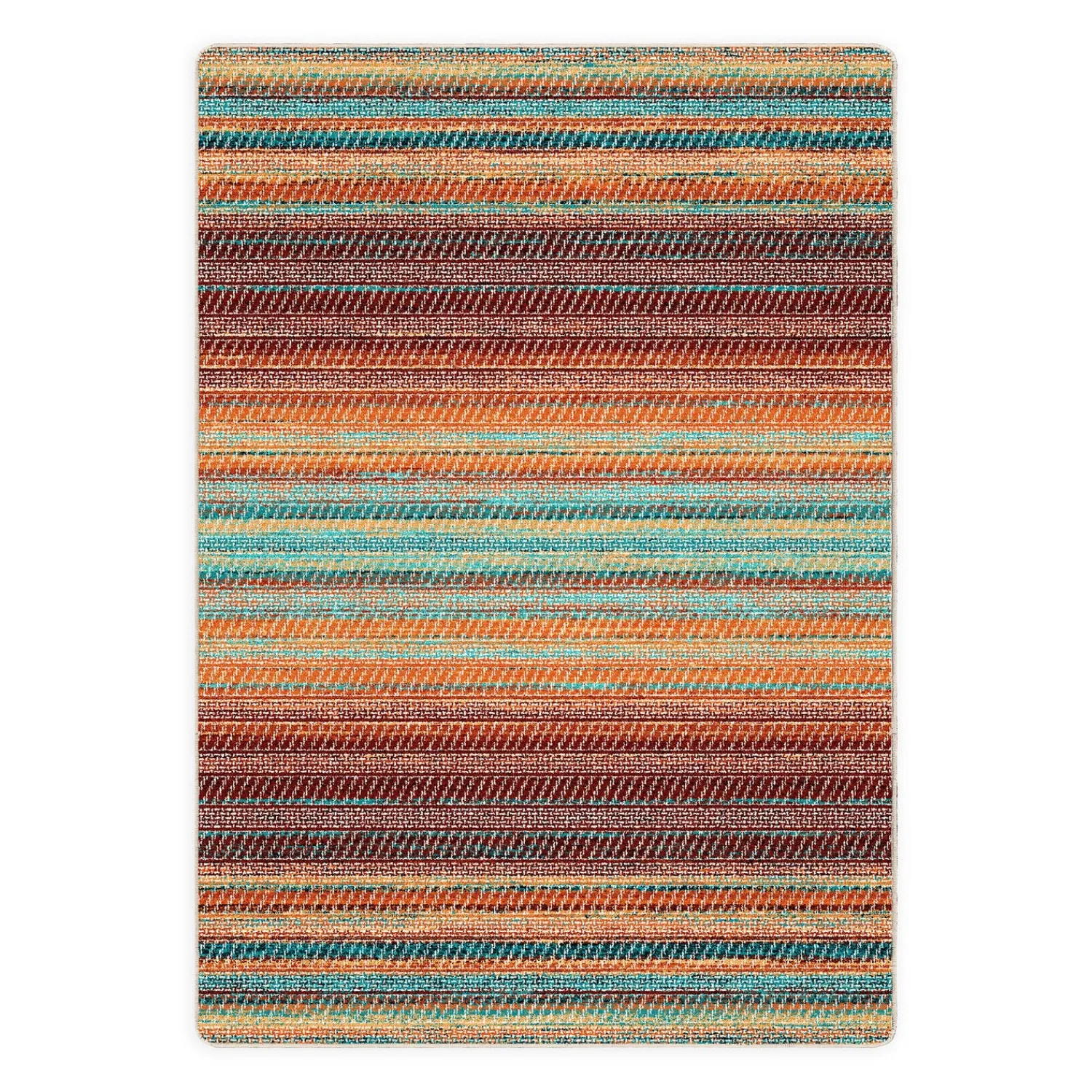 Plow & Hearth Area Rugs>October Stripe Rug, 4' x 5'