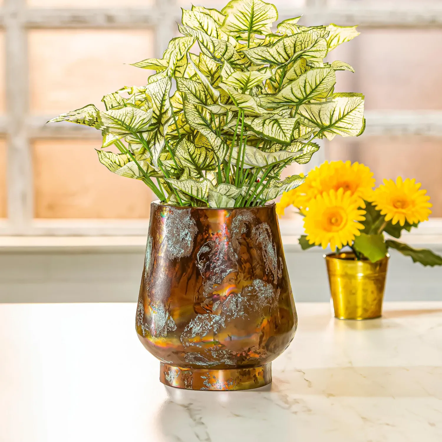 Plow & Hearth Planters & Plant Stands>Oil Rubbed Metal Planter
