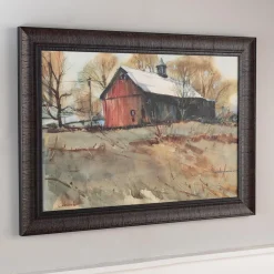 Plow & Hearth Wall Art>Old Cumington Barn Framed Wall Art Painting