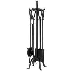 Plow & Hearth Fireplace Tool Sets>Olde World 5-Piece Fireplace Tool Set with Loop Handles Iron
