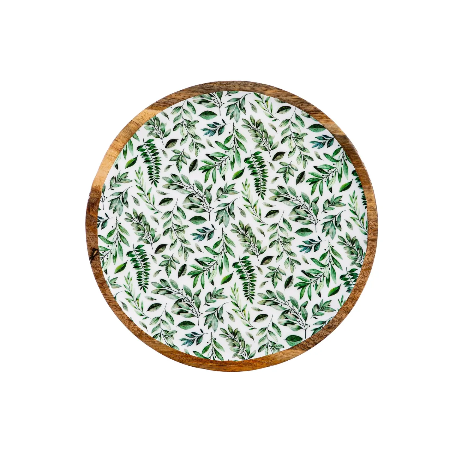 Plow & Hearth Plates & Platters>Olive Oasis Round Wood Platter Set