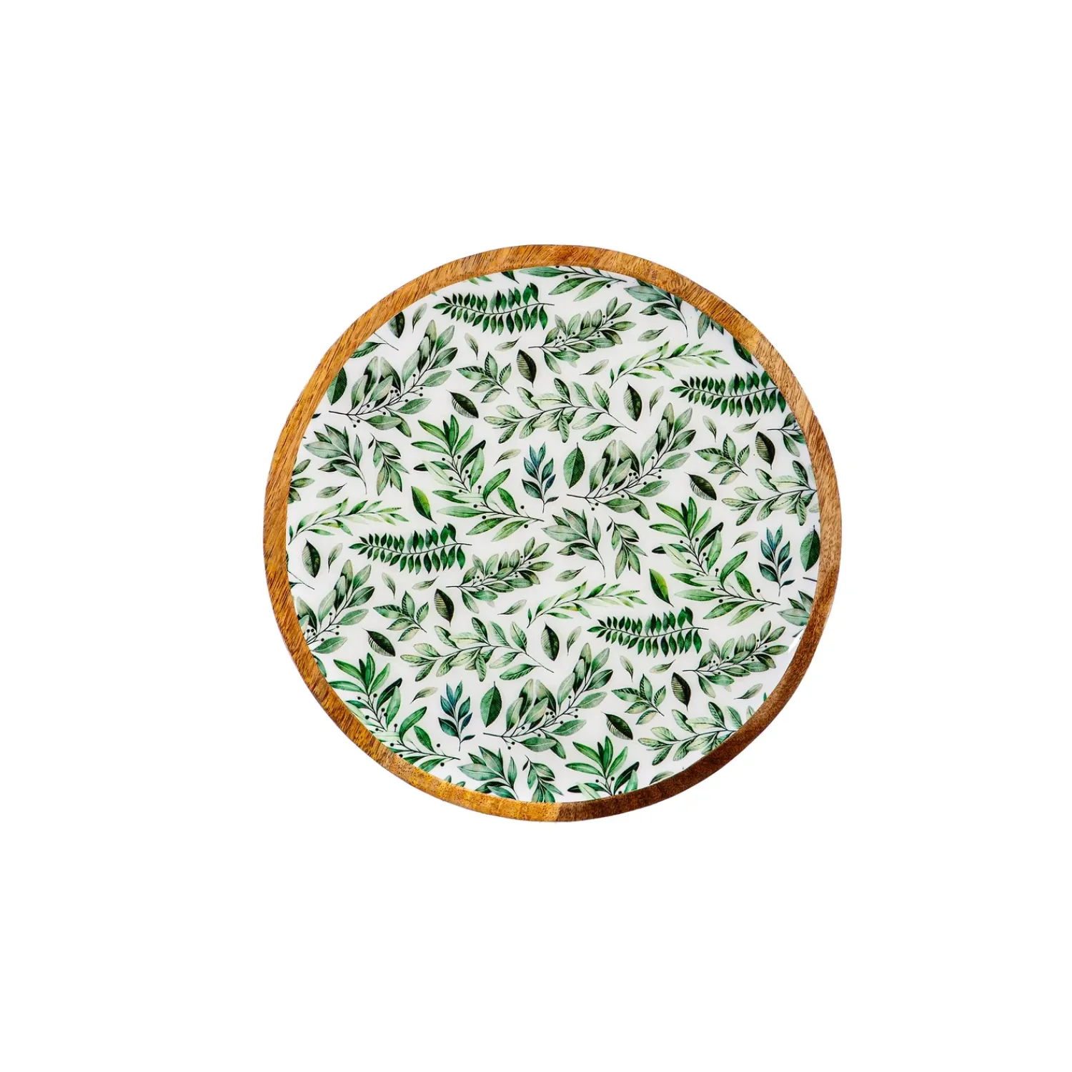 Plow & Hearth Plates & Platters>Olive Oasis Round Wood Platter Set