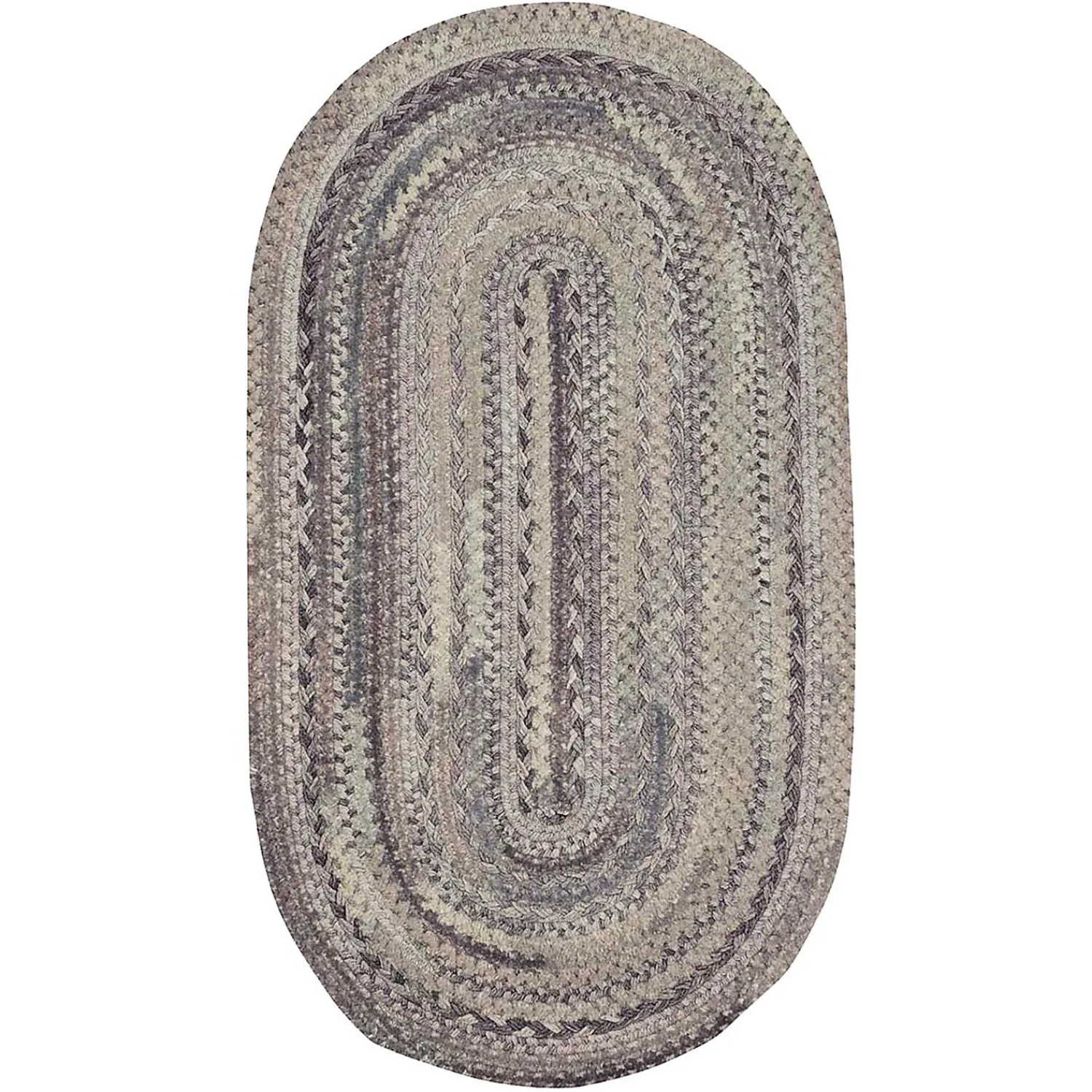 Plow & Hearth Area Rugs>Oval Riverview Wool Blend Braided Rug, 3' x 5'