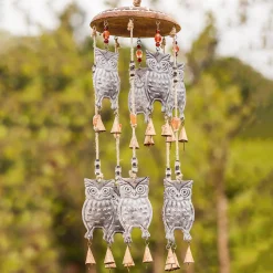 Plow & Hearth Wind Chimes & Mobiles>Owl Garden Bells