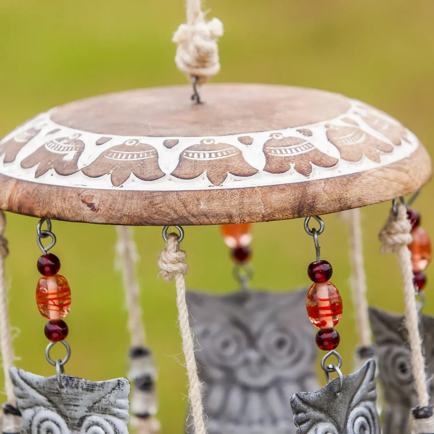 Plow & Hearth Wind Chimes & Mobiles>Owl Garden Bells