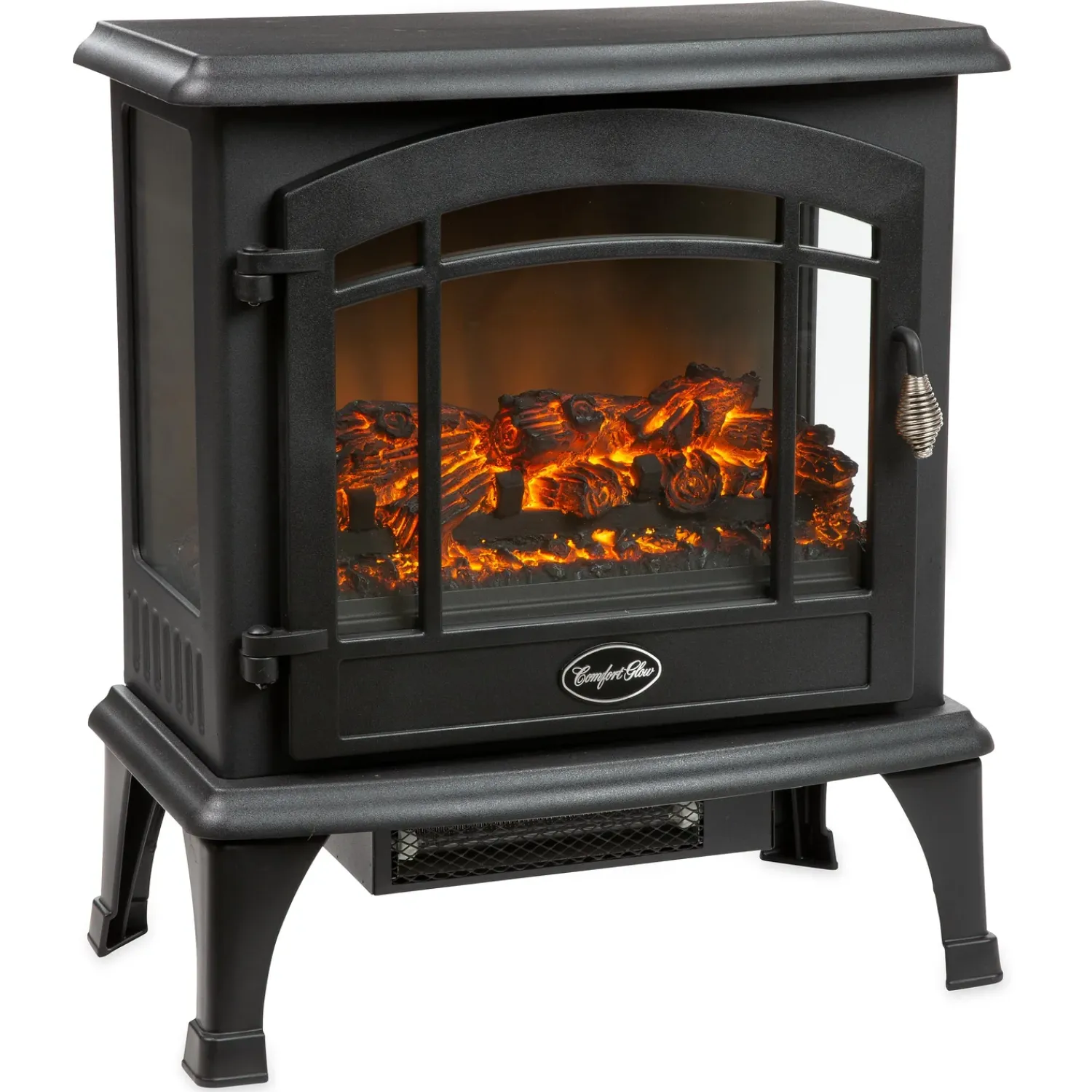 Plow & Hearth Electric Fireplaces & Stoves>Panoramic Quartz Infrared Stove Heater Black