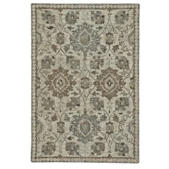 Plow & Hearth Area Rugs>Parkside Wool Medallion Rug, 8' x 10' Natural