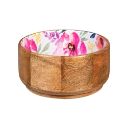 Plow & Hearth Plates & Platters|Serveware>Pastels of Nature Wood Bowl, 9.75"L
