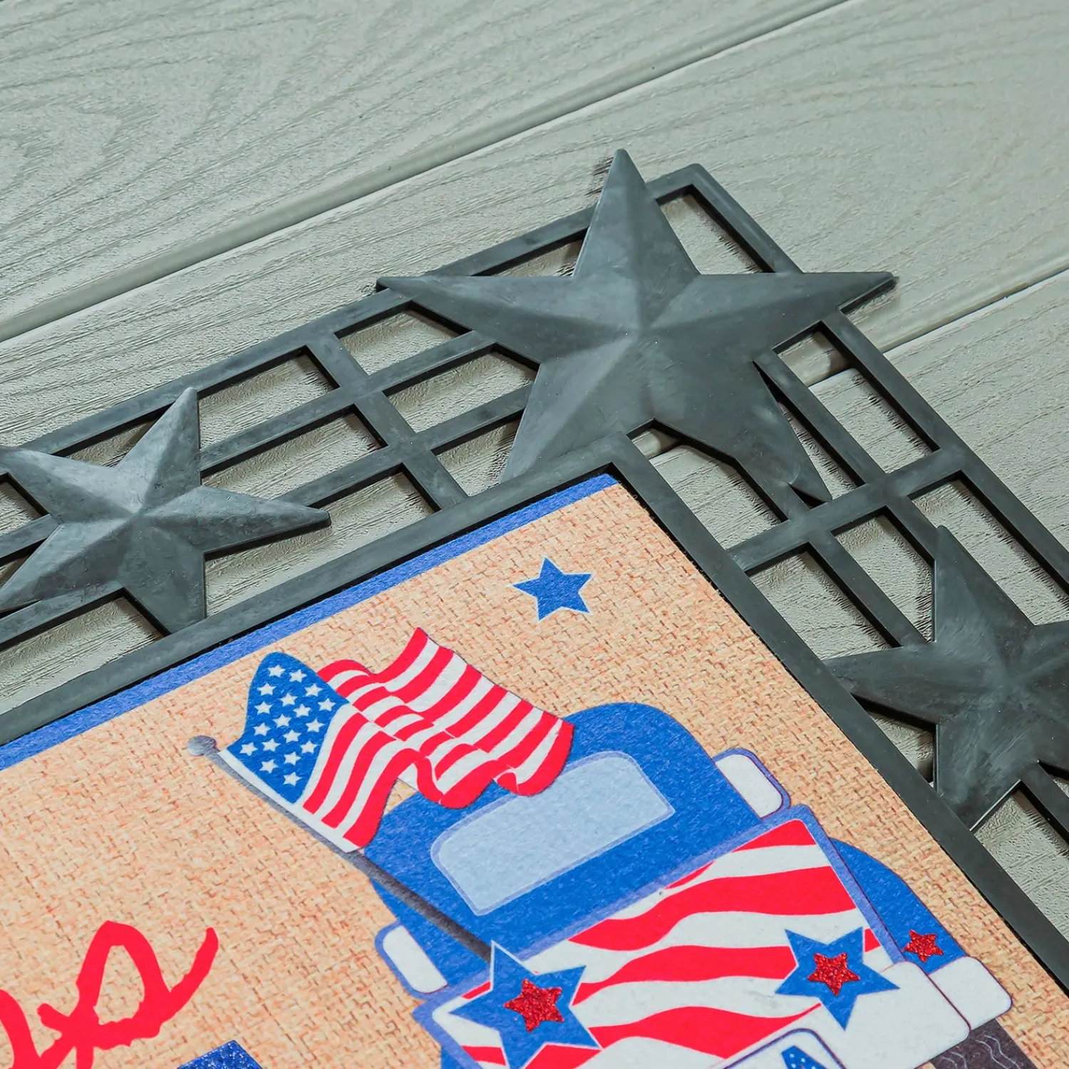 Plow & Hearth Fabric Door Hangers>Patriotic Door Decor and Sassafras Mat Set