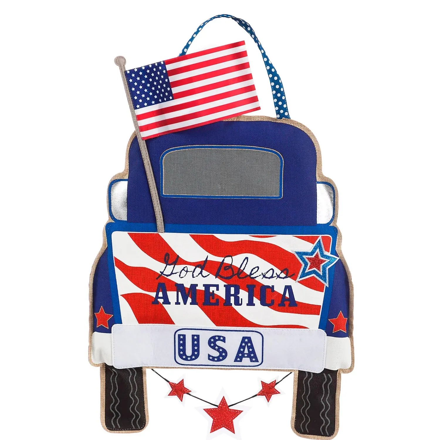 Plow & Hearth Fabric Door Hangers>Patriotic Door Decor and Sassafras Mat Set
