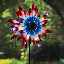 Plow & Hearth Wind Spinners|Solar Accents>Patriotic Solar Lighted Wind Spinner