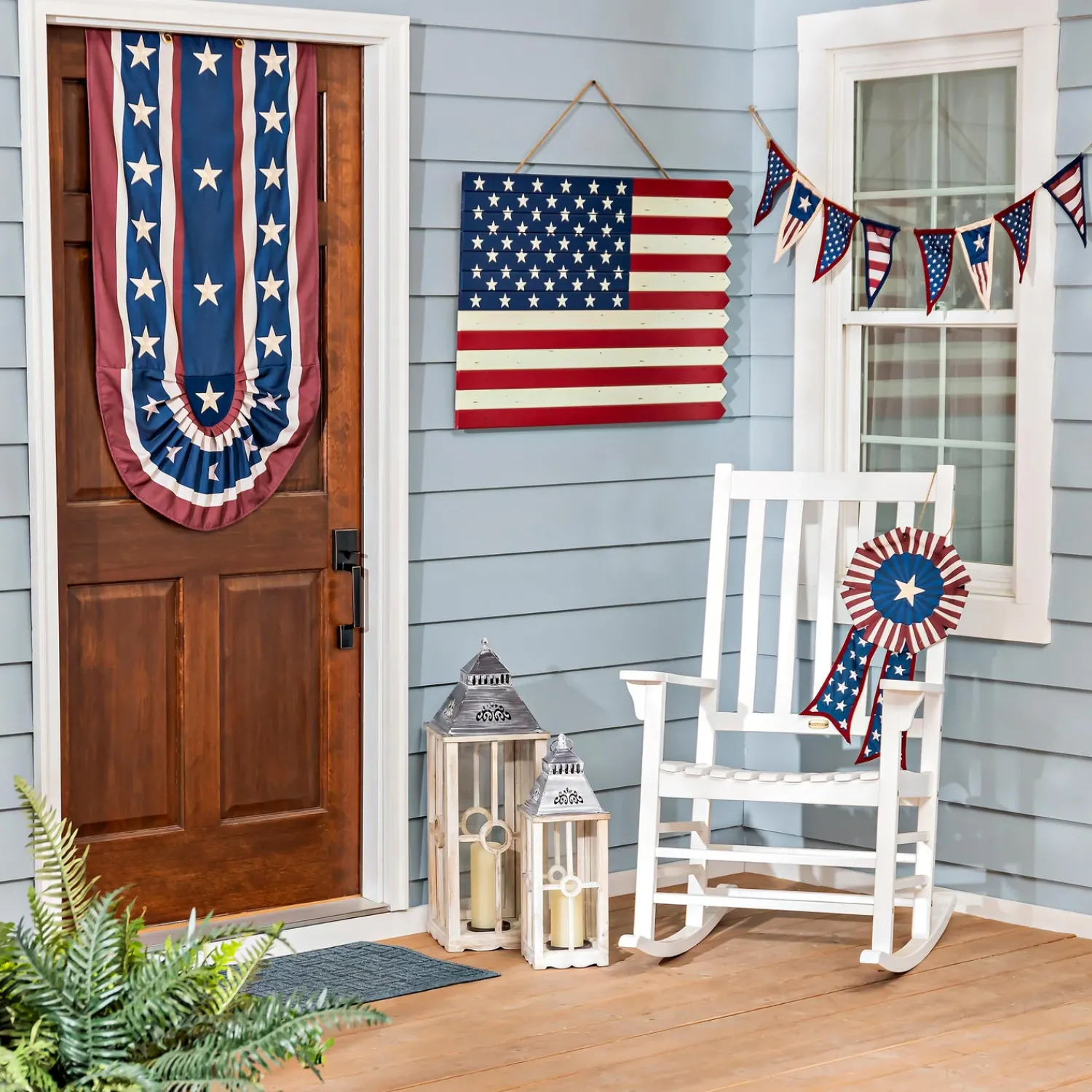 Plow & Hearth Bunting & Banners>Patriotic Vertical Bunting Banner