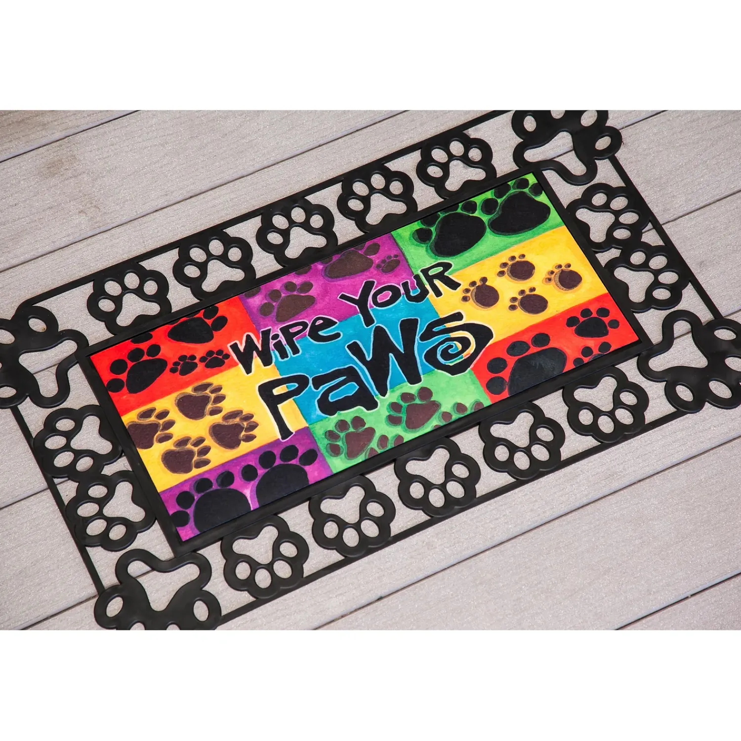 Plow & Hearth Interchangeable Mats>Paw Prints Sassafras Mat Tray