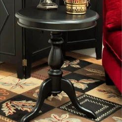 Plow & Hearth Accent Tables>Pedestal-Based Wooden Accent Table