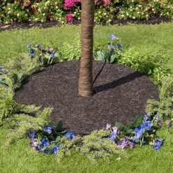 Plow & Hearth Garden Fencing & Edging|Garden Tools & Supplies>Permanent Mulch Recycled Rubber Tree Ring, 24" dia.