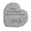 Plow & Hearth Pathways & Stepping Stones>Personalized Always Memorial Heart Garden Stone
