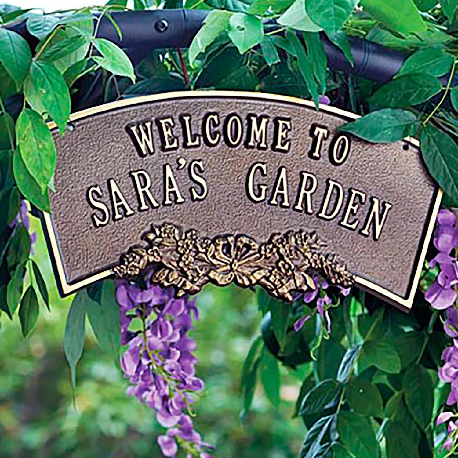 Plow & Hearth Arbors & Trellises|Address Signs & Wall Plaques>Personalized Arbor Plaque Bronze