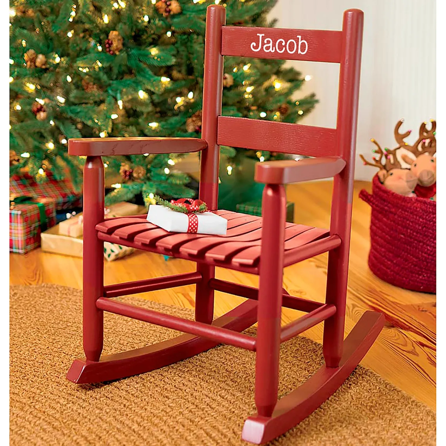 Plow & Hearth Chairs & Rockers|Rockers & Gliders>Personalized Child's Oak Ladderback Rocker