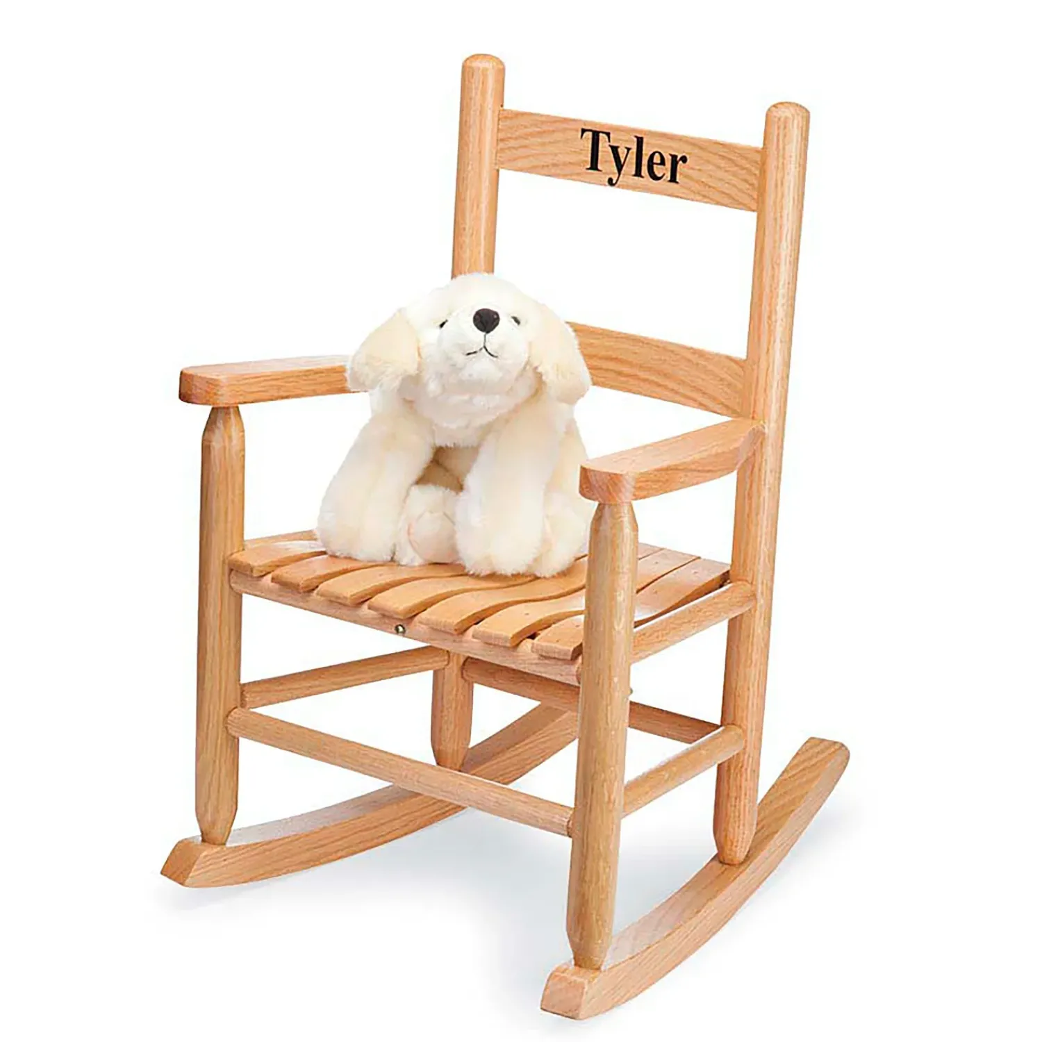 Plow & Hearth Chairs & Rockers|Rockers & Gliders>Personalized Child's Oak Ladderback Rocker
