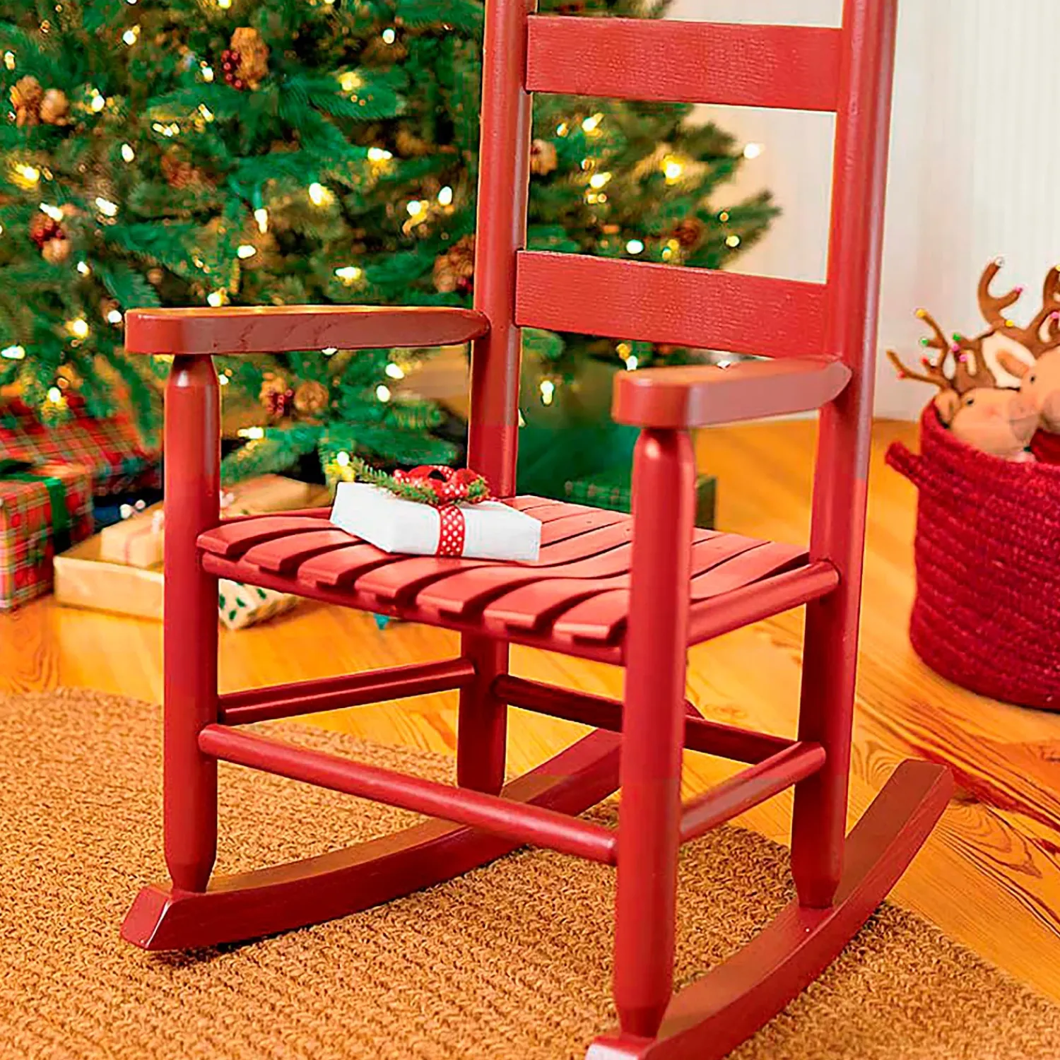 Plow & Hearth Chairs & Rockers|Rockers & Gliders>Personalized Child's Oak Ladderback Rocker