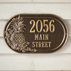 Plow & Hearth Address Signs & Wall Plaques>Personalized Pineapple Address Plaque