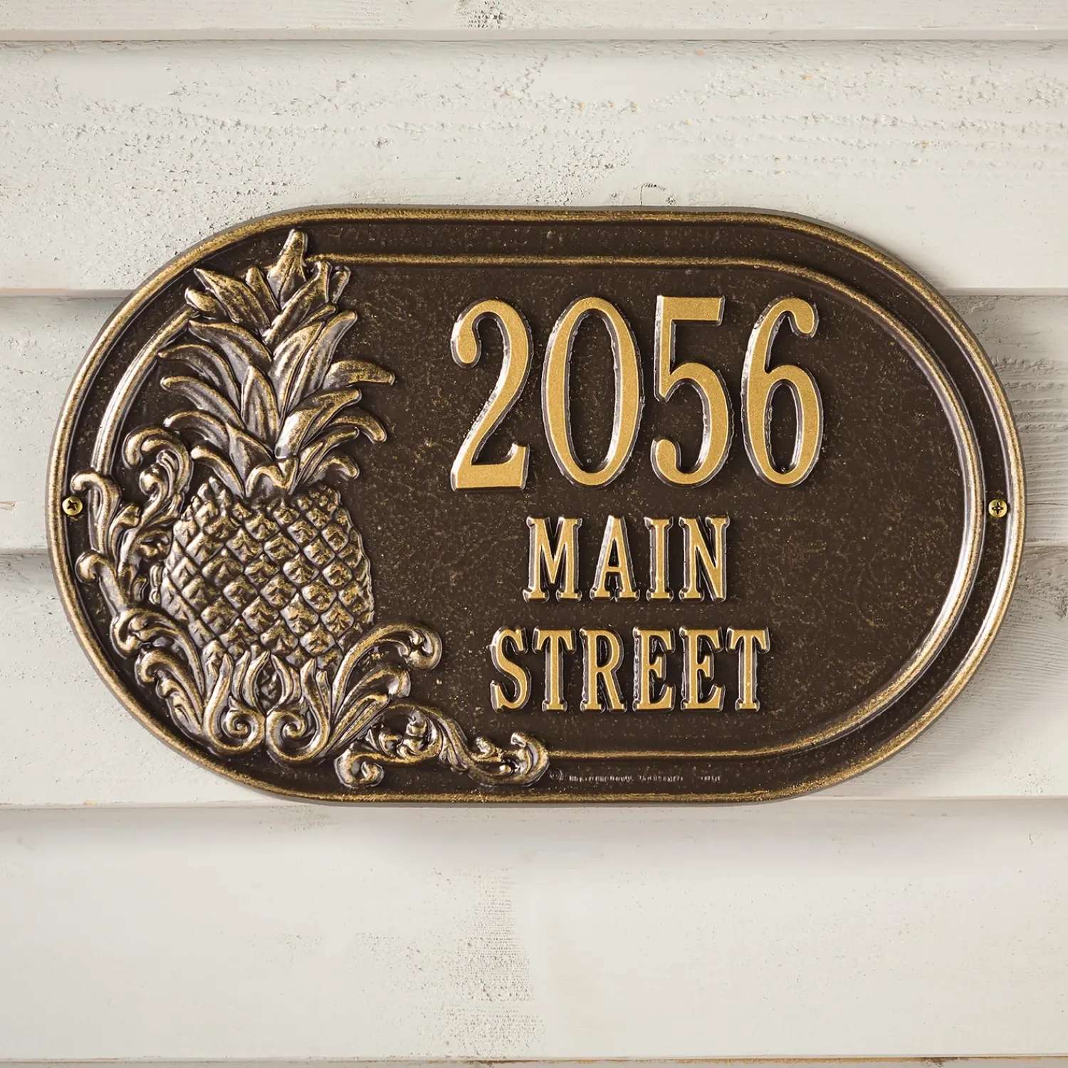 Plow & Hearth Address Signs & Wall Plaques>Personalized Pineapple Address Plaque