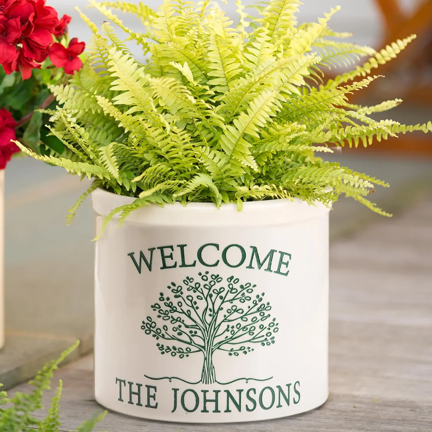Plow & Hearth Planters & Plant Stands>Personalized Tree of Life Crock