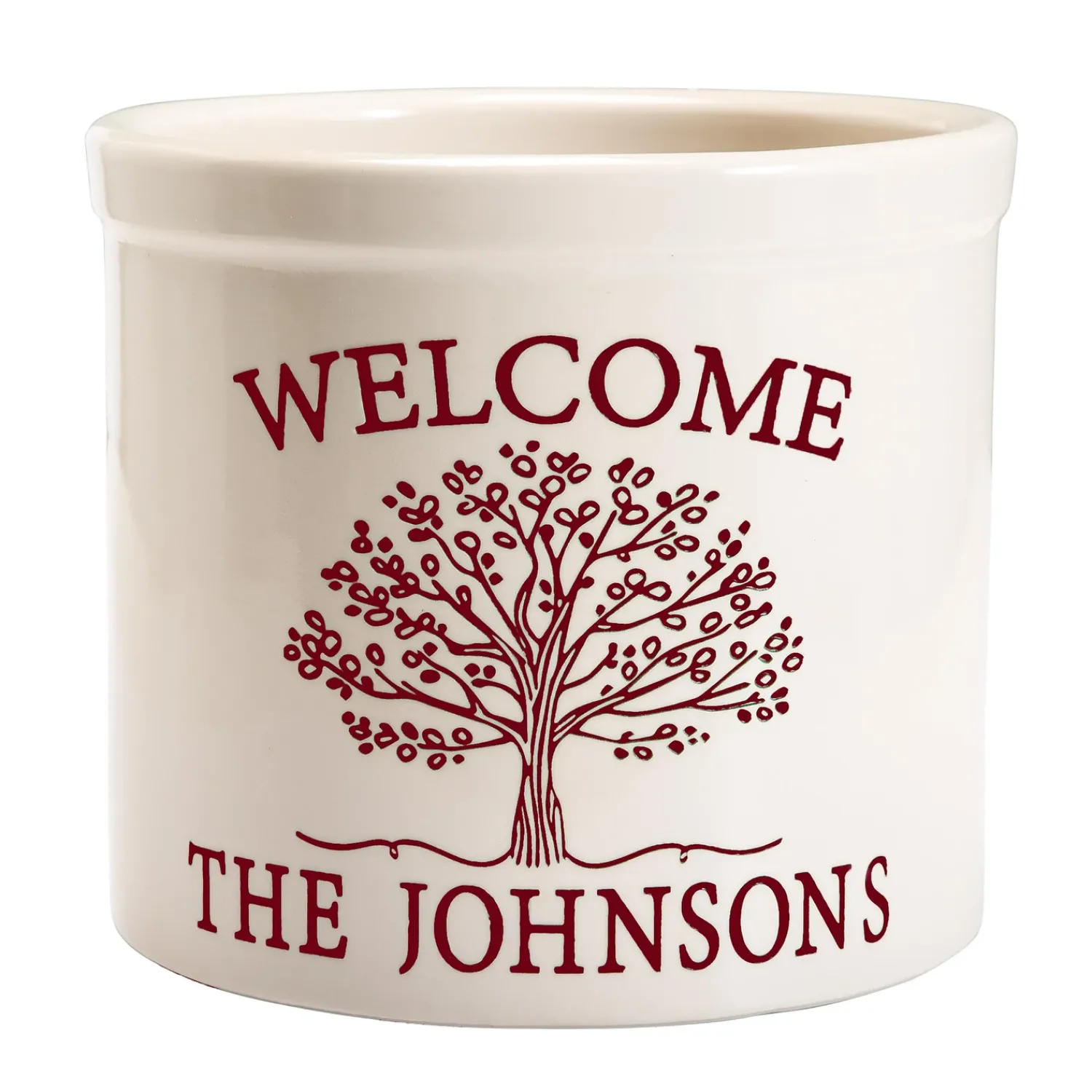 Plow & Hearth Planters & Plant Stands>Personalized Tree of Life Crock