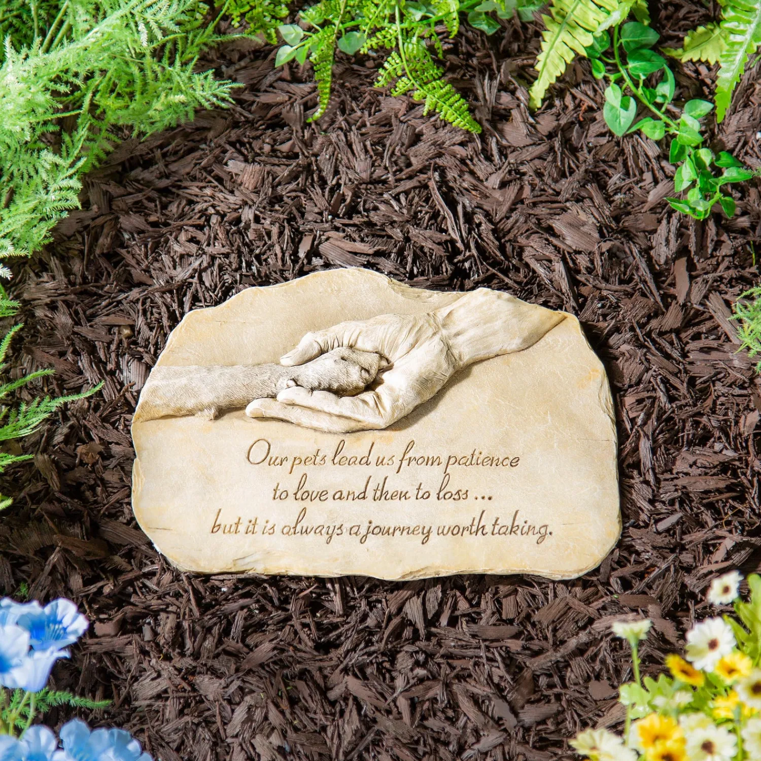 Plow & Hearth Memorial & Garden Plaques|Pet Products>Pet Devotion Garden Stone