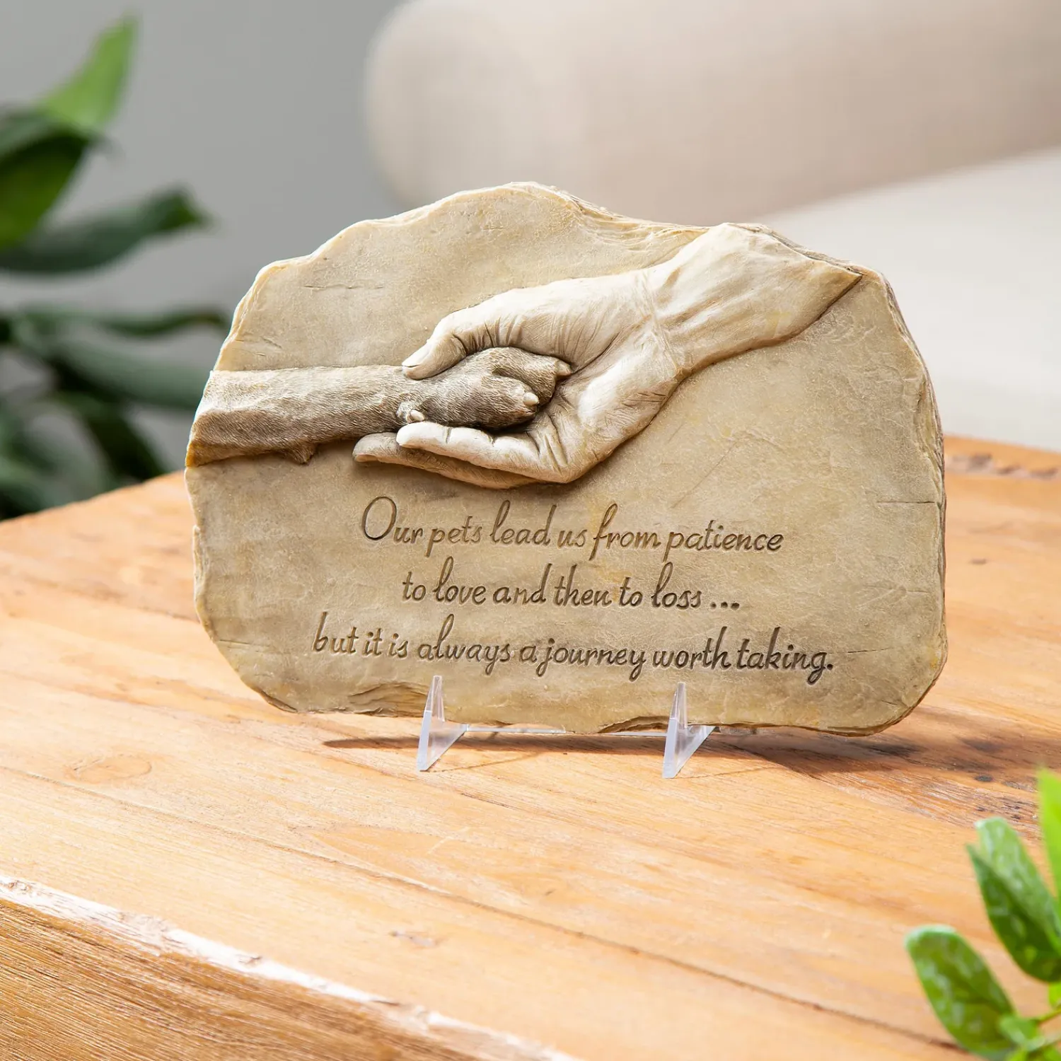 Plow & Hearth Memorial & Garden Plaques|Pet Products>Pet Devotion Garden Stone