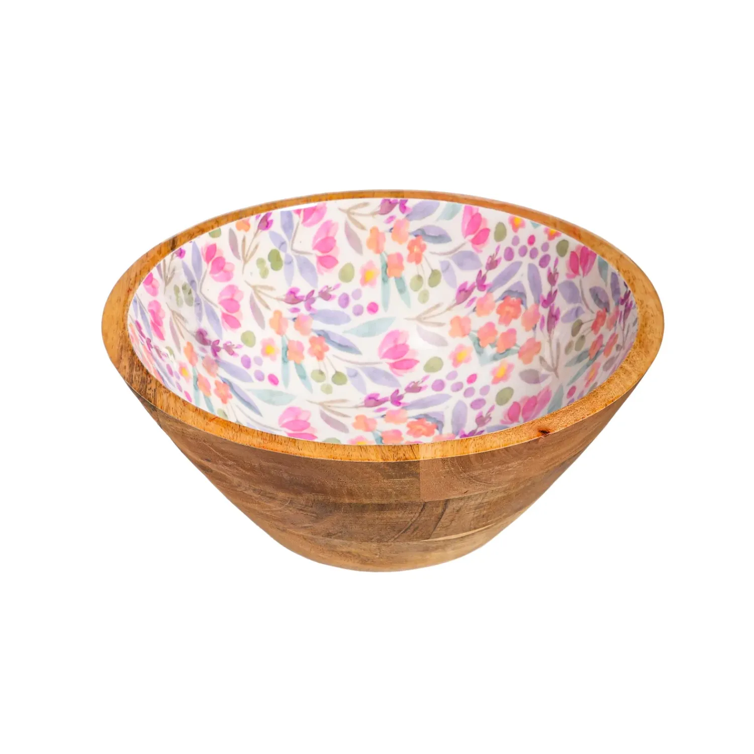 Plow & Hearth Plates & Platters|Serveware>Petal Paradise Wood Bowl Set
