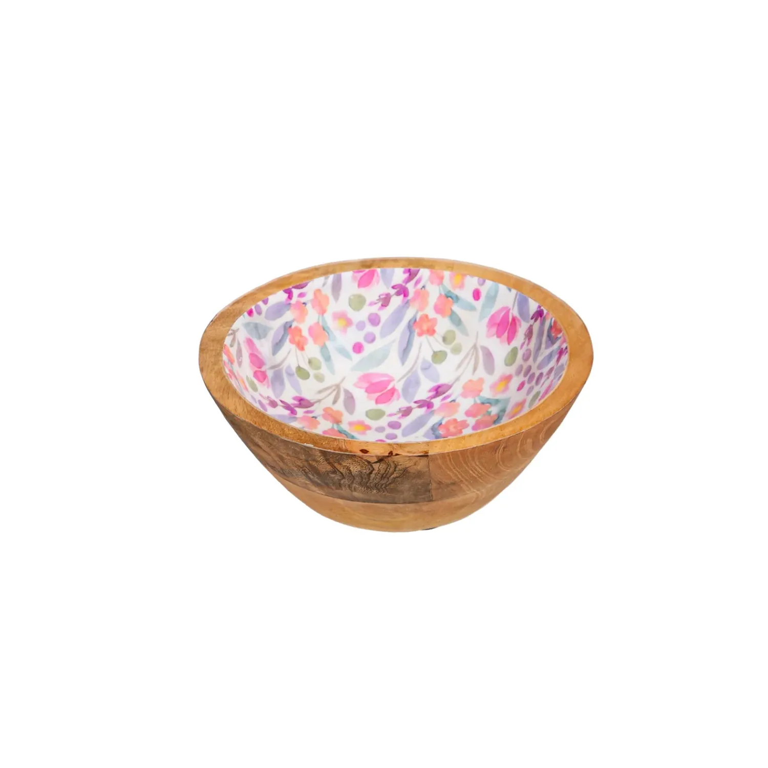 Plow & Hearth Plates & Platters|Serveware>Petal Paradise Wood Bowl Set
