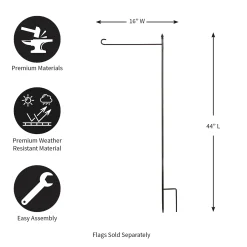 Plow & Hearth Flag Accessories>4-Piece Garden Flag Stand with Finial