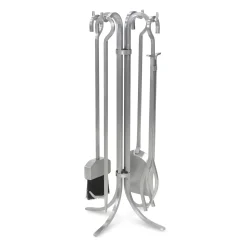 Plow & Hearth Fireplace Tool Sets>5-Piece Stainless Steel Newport Fireplace Tool Set