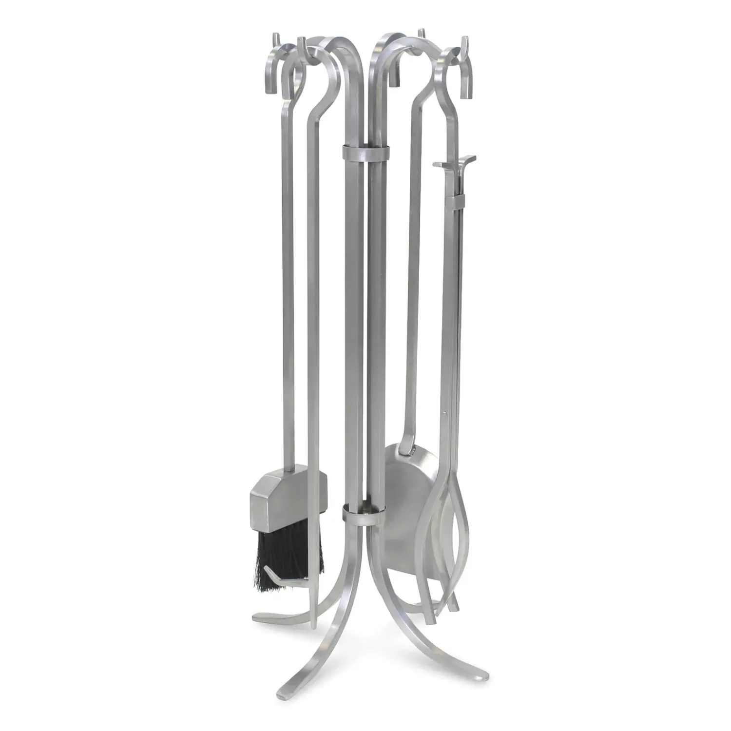 Plow & Hearth Fireplace Tool Sets>5-Piece Stainless Steel Newport Fireplace Tool Set