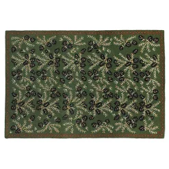 Plow & Hearth Area Rugs|Hearth Rugs>Pine Cone Hand-Hooked Wool Rug, 6' x 9'