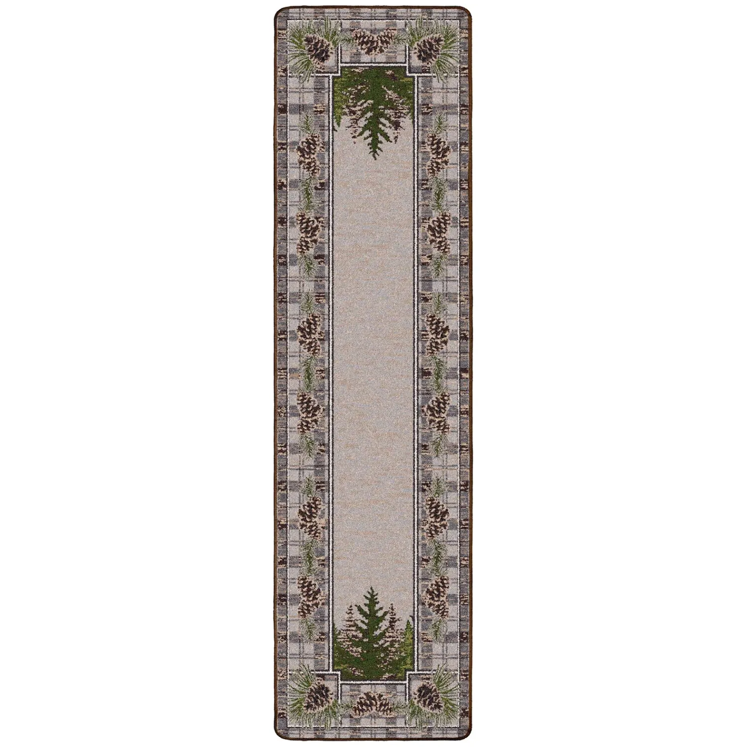 Plow & Hearth Runners|Hearth Rugs>Pine Cone Valley Plaid Rug, 2'1" x 7'8" Runner
