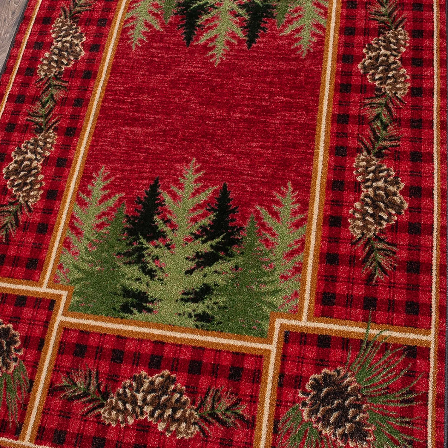 Plow & Hearth Runners|Hearth Rugs>Pine Cone Valley Plaid Rug, 2'1" x 7'8" Runner