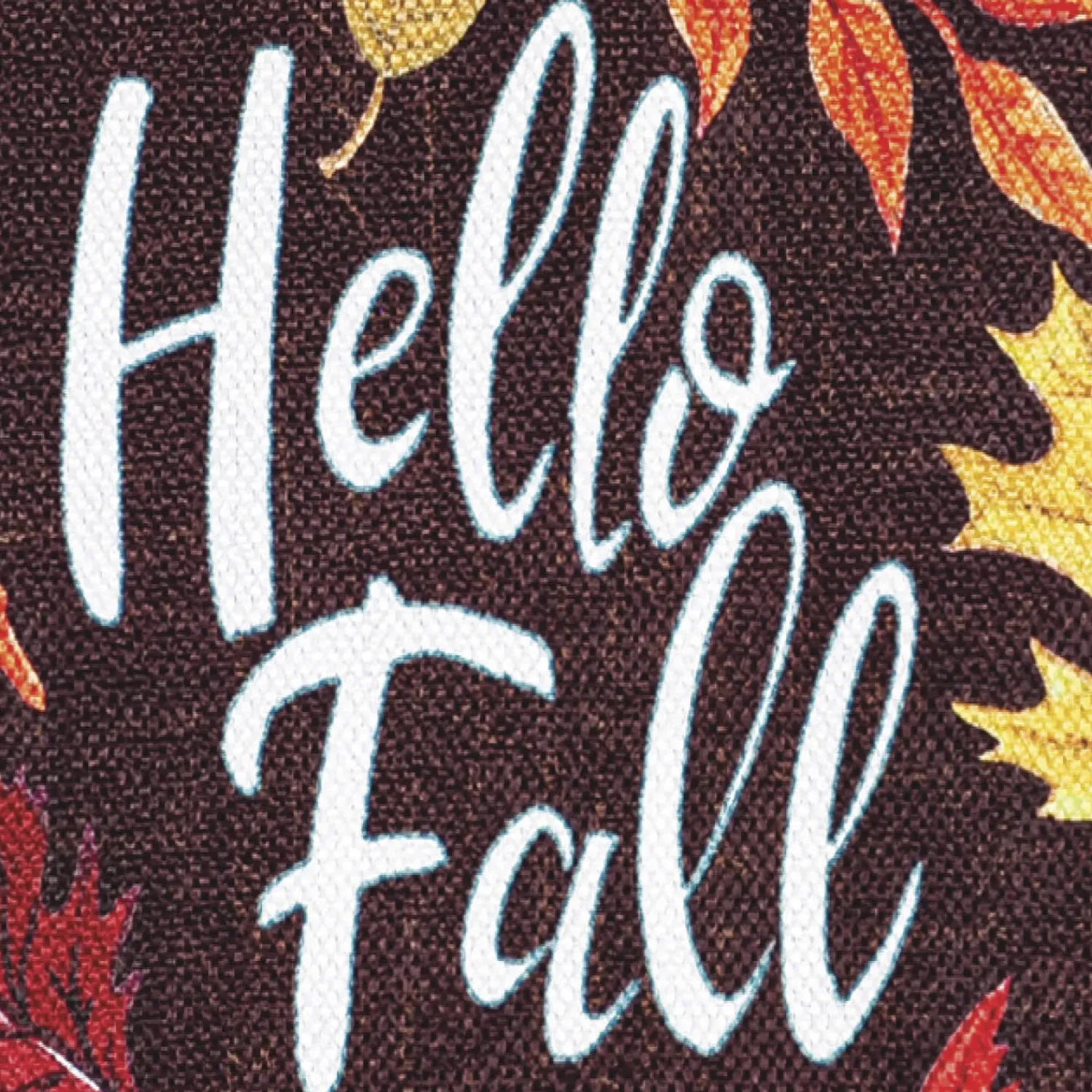 Plow & Hearth Garden Flags>Plaid Hello Fall Garden Textured Suede