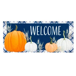 Plow & Hearth Interchangeable Mats>Plaid Pumpkins Sassafras Switch Mat