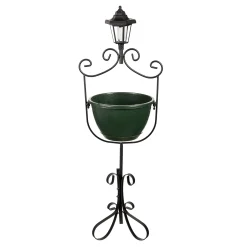 Plow & Hearth Solar Accents|Planters & Plant Stands>Plantar with Solar Light