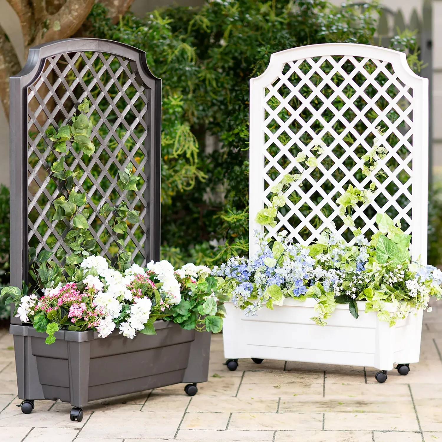Plow & Hearth Planters & Plant Stands|Arbors & Trellises>Planter With Trellis And Self-Watering Reservoir