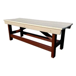 Plow & Hearth Outdoor Benches>Poly Lumber Classic Backless Garden Bench Birchwood