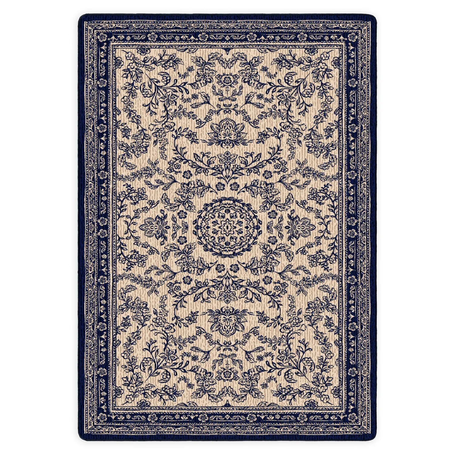Plow & Hearth Area Rugs>Porcelain Garden EnduraStran® Rug, 3' x 4' Blue