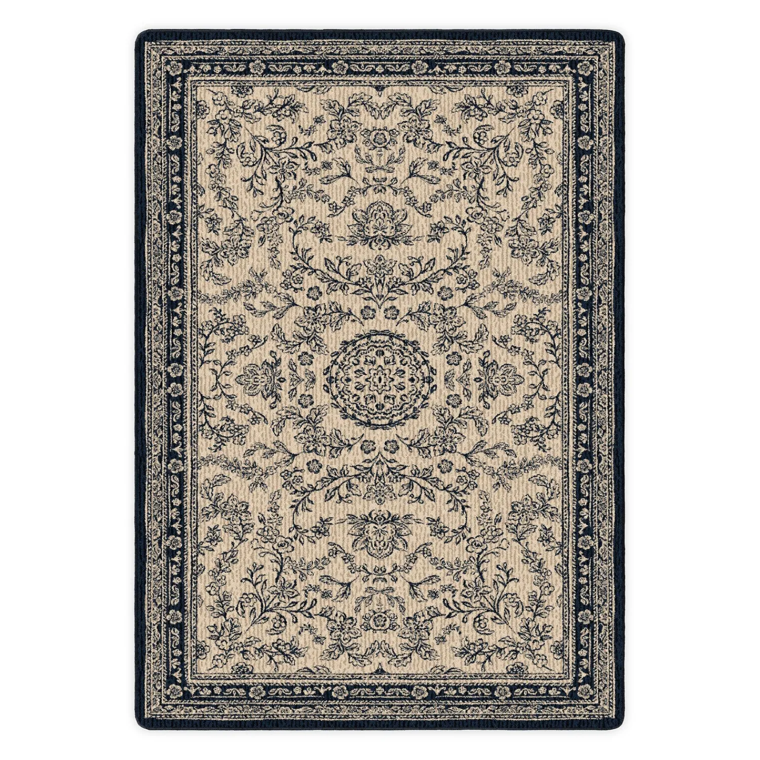 Plow & Hearth Area Rugs>Porcelain Garden EnduraStran® Rug, 4' x 5' Blue