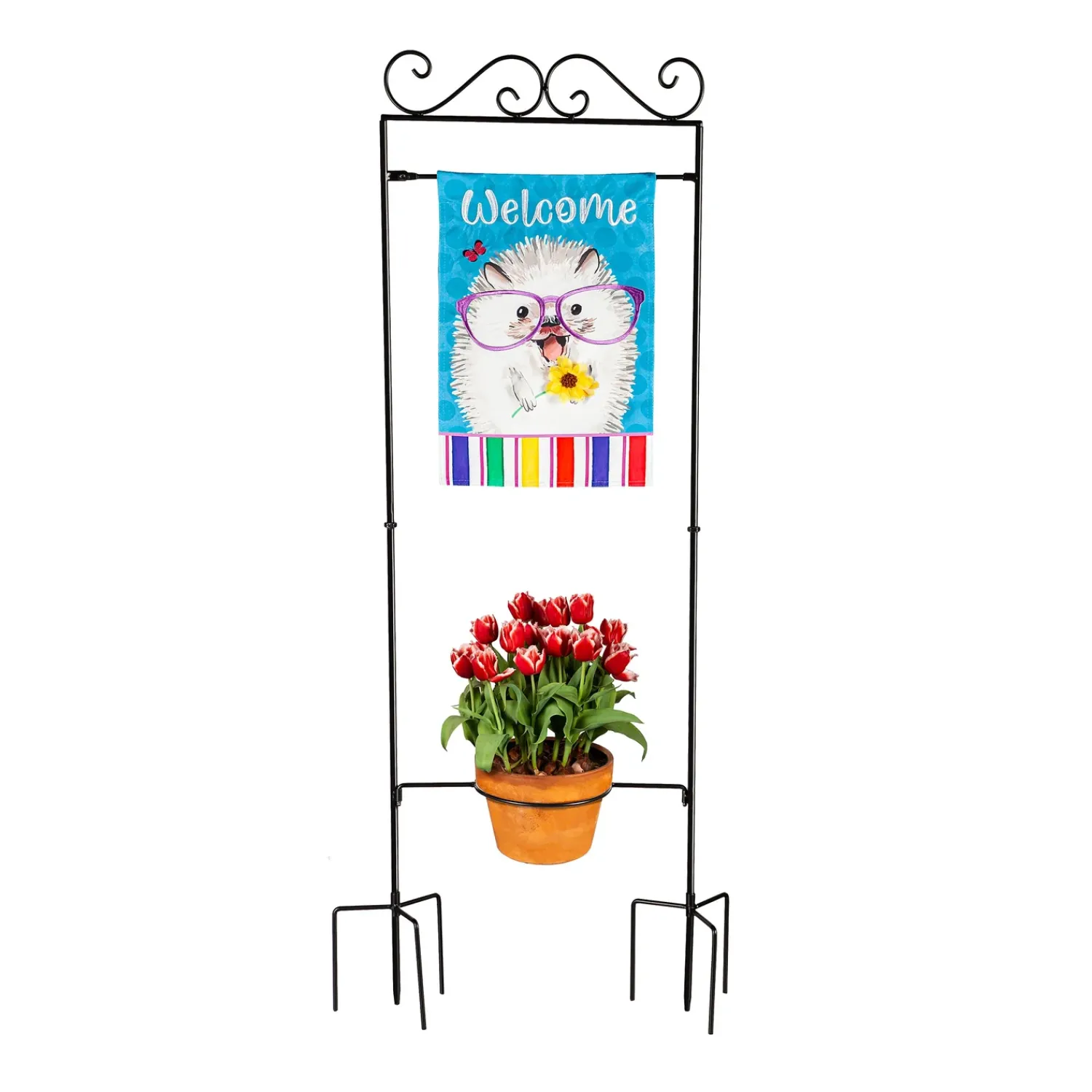 Plow & Hearth Flag Accessories>Potted Plant Garden Flag Stand
